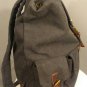 Vintage Canvas Backpack with Leather Accents & Brass Hardware * NEW *