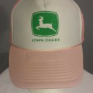 Vintage John Deere Women's Foam Front Mesh back Trucker Hat Snapback Pink Cap Vintage John Deere Women's Foam Front Mesh back Trucker Hat Snapback Pink Cap