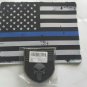 Thin Blue line Mouse Pad + 2 Pack 3D PVC PUNISHER Skull FLAG MORALE PATCH ACU