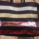 Victorias Secret Limited Ed. Sequin Striped Weekender Tote Bag