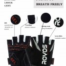 Rovos Black Cycling Gloves Unisex Half Finger 3D Gel Pad Breathable New Rovos Black Cycling Gloves Unisex Half Finger 3D Gel Pad Breathable New
