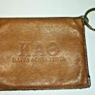 KAPPA ALPHA THETA Brown Leather Embossed WALLET with Keychain KAPPA ALPHA THETA Brown Leather Embossed WALLET with Keychain