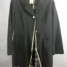 Vintage Sara Sturgeon Clothes Size 2 Jacket BLACK Long Contrast COAT Vintage Sara Sturgeon Clothes Size 2 Jacket BLACK Long Contrast COAT