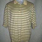 Wedge Yellow Black Striped Golf Cotton Polo Shirt Mens XL / Xlarge EUC Wedge Yellow Black Striped Golf Cotton Polo Shirt Mens XL / Xlarge EUC