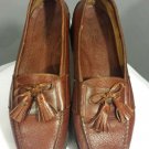 JOHNSTON MURPHY OPTIMA KILTED TASSEL Loafers Brown Leather 7.5 D/B Dress Shoes