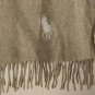 POLO Ralph Lauren Large Pony Logo Unisex 100% Lambs Wool Gray Scarf