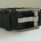 Calvin Klein Men's Solid Black Woven Leather Belt Size 34 Calvin Klein Men's Solid Black Woven Leather Belt Size 34