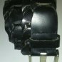 Calvin Klein Men's Solid Black Woven Leather Belt Size 34