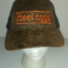 THE STEEL COOP Brown Embroidered Waxed Cotton Mesh Hat Cap THE STEEL COOP Brown Embroidered Waxed Cotton Mesh Hat Cap