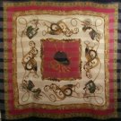 Equestrian Stirrups Bridal Helmet Coach / Carriage Large 46" Scarf Made in Italy