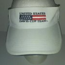 UNITED STATES DAVIS CUP TEAM White Sun Visor TENNIS USA Hat Cap