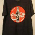 Heather Black Coca Cola Round Crackle Logo T-Shirt Size XL