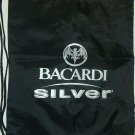 BACARDI SILVER Rum Logo Black Promo Drawstring Cinch Tote Bag BACARDI SILVER Rum Logo Black Promo Drawstring Cinch Tote Bag
