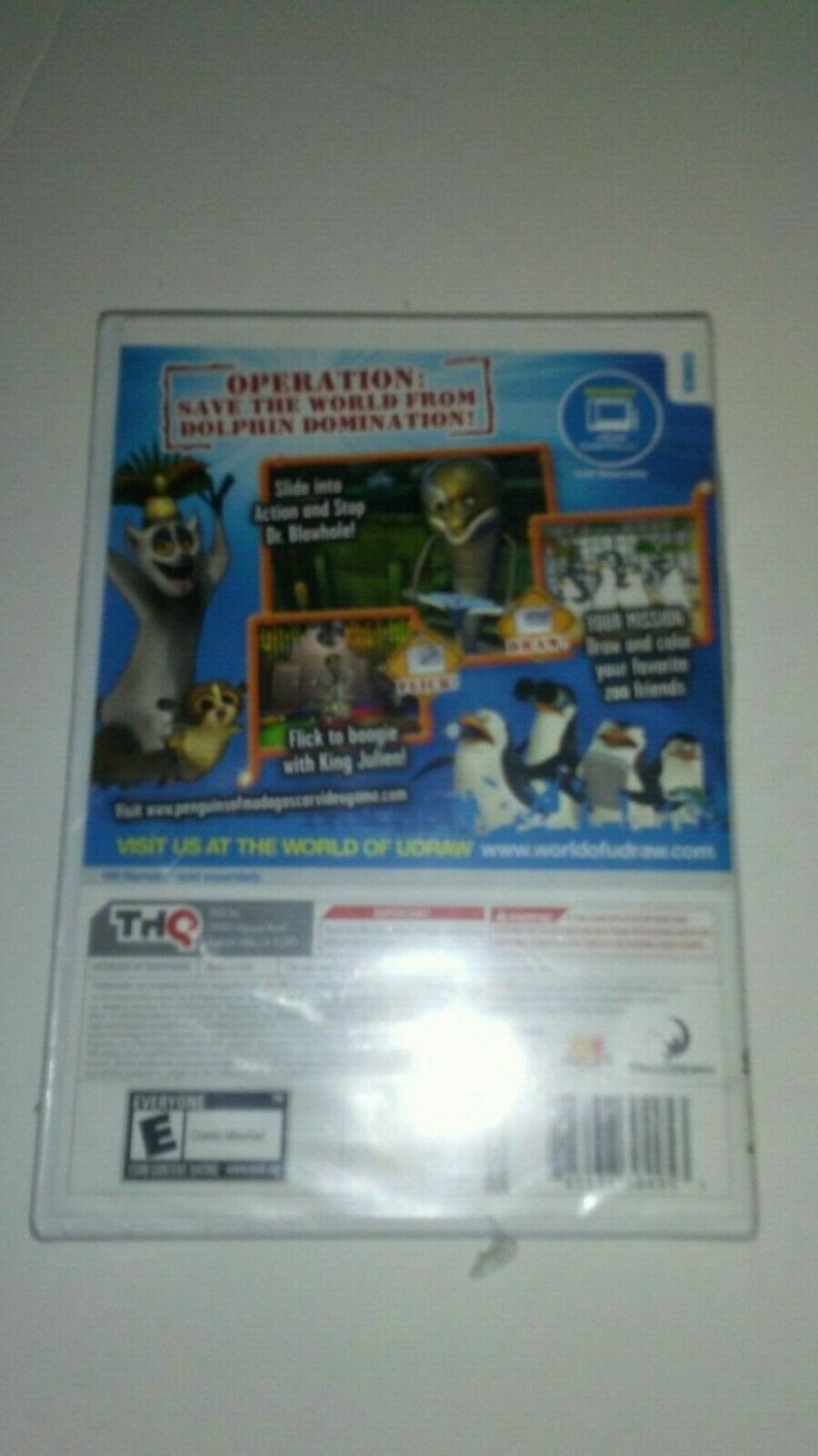 Penguins Of Madagascar Nintendo Wii Children's U Draw Game NEW, Sealed