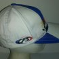 Vtg Blue Nascar Racing Adjustable Embroidered Checkered Flag Snapback Hat Cap
