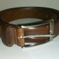 John W. Nordstrom Solid Brown Genuine Leather MEN'S 44 Belt Hand Crafted in USA