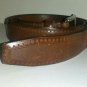 John W. Nordstrom Solid Brown Genuine Leather MEN'S 44 Belt Hand Crafted in USA
