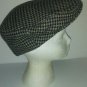 Vtg TOTES Mens Adjustable Newsboy Cabbie Houndstooth Wool Blend Cap Hat Tweed
