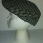 Vtg TOTES Mens Adjustable Newsboy Cabbie Houndstooth Wool Blend Cap Hat Tweed