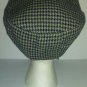 Vtg TOTES Mens Adjustable Newsboy Cabbie Houndstooth Wool Blend Cap Hat Tweed