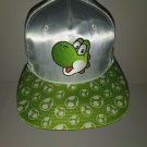 Nintendo Super Mario World Yoshi Snapback Hat SIlver Green Eggs SNES N64 Switch