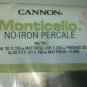 NEW Vintage Full Flat Sheet CANNON MONTICELLO Pink Yellow Blue Flowers NOS USA