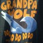 Grandpa Wolf Do Do Do Do Great Wolf Lodge L Gray T-Shirt NWT