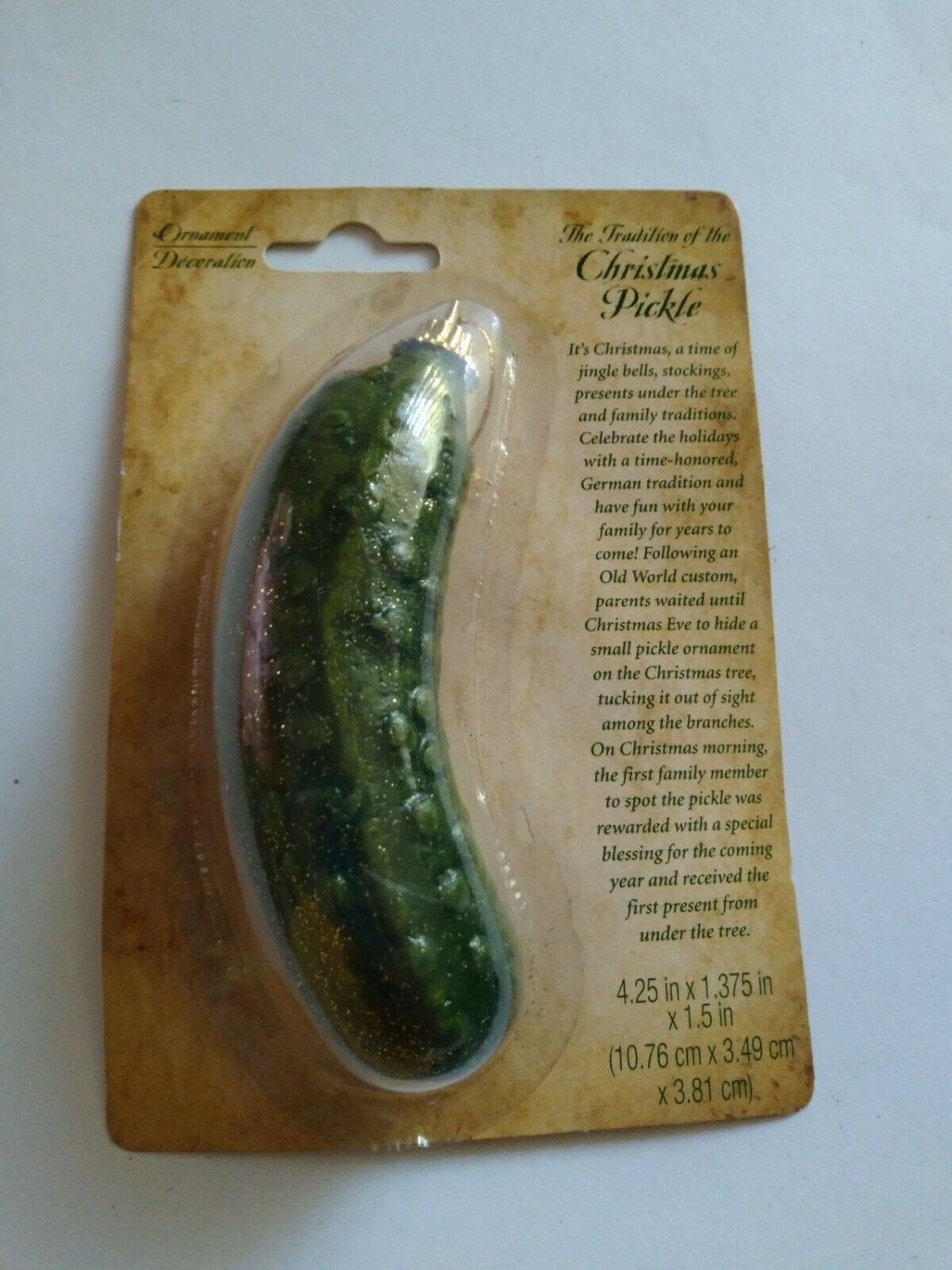 Christmas Tree Pickle Ornament German Holiday Hide & Find Tradition