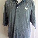 Tommy Hilfiger Blue Striped Mickey Mouse Walt Disney Golf Logo XL Polo Shirt