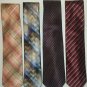 Van Heusen Mens Neck Ties Lot Of 4 Geometric & Striped Neckties