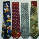 Lot of 4 Mickey Mouse & Donald Disney Print ties (2) 100% Silk (2) Polyester Lot of 4 Mickey Mouse & Donald Disney Print ties (2) 100% Silk (2) Polyester