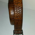Status Mens 40 Brown Top Grain Italian Leather Belt with Embossed Animal Print Status Mens 40 Brown Top Grain Italian Leather Belt with Embossed Animal Print