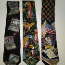 Lot of 3 TABASCO Neck Ties 100% Silk - Laptops, Football, Toucan & Macaws Lot of 3 TABASCO Neck Ties 100% Silk - Laptops, Football, Toucan & Macaws