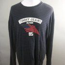 Vintage TOMMY HILFIGER Jeans US FLAG Logo Blue XL Spellout L/S Striped Shirt Vintage TOMMY HILFIGER Jeans US FLAG Logo Blue XL Spellout L/S Striped Shirt