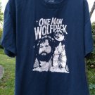 One Man Wolfpack T-Shirt Adult L Blue Zach Galifianakis The Hangover Las Vegas One Man Wolfpack T-Shirt Adult L Blue Zach Galifianakis The Hangover Las Vegas
