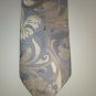 Emilio Pucci Blue Beige Textured Floral Abstract Logo Silk Necktie Italy