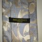 Emilio Pucci Blue Beige Textured Floral Abstract Logo Silk Necktie Italy