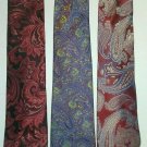 Lot of 3 Zianetti Italian Silk Collection Paisley Neck ties