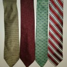 NAUTICA Men's Designer Striped Geometric Novelty flip flop Neck Ties Lot of 4