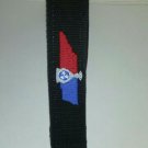 J T Spencer Embroidered State of Tennessee Adjustable Black Canvas D Ring Belt J T Spencer Embroidered State of Tennessee Adjustable Black Canvas D Ring Belt