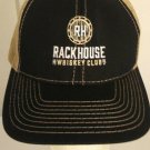 Rack House Whiskey Club Black Embroidered Mesh Back Hat Cap