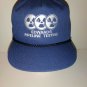 Vintage EDWARDS PIPELINE TESTING Blue Rope Front Strapback Trucker Cap Hat