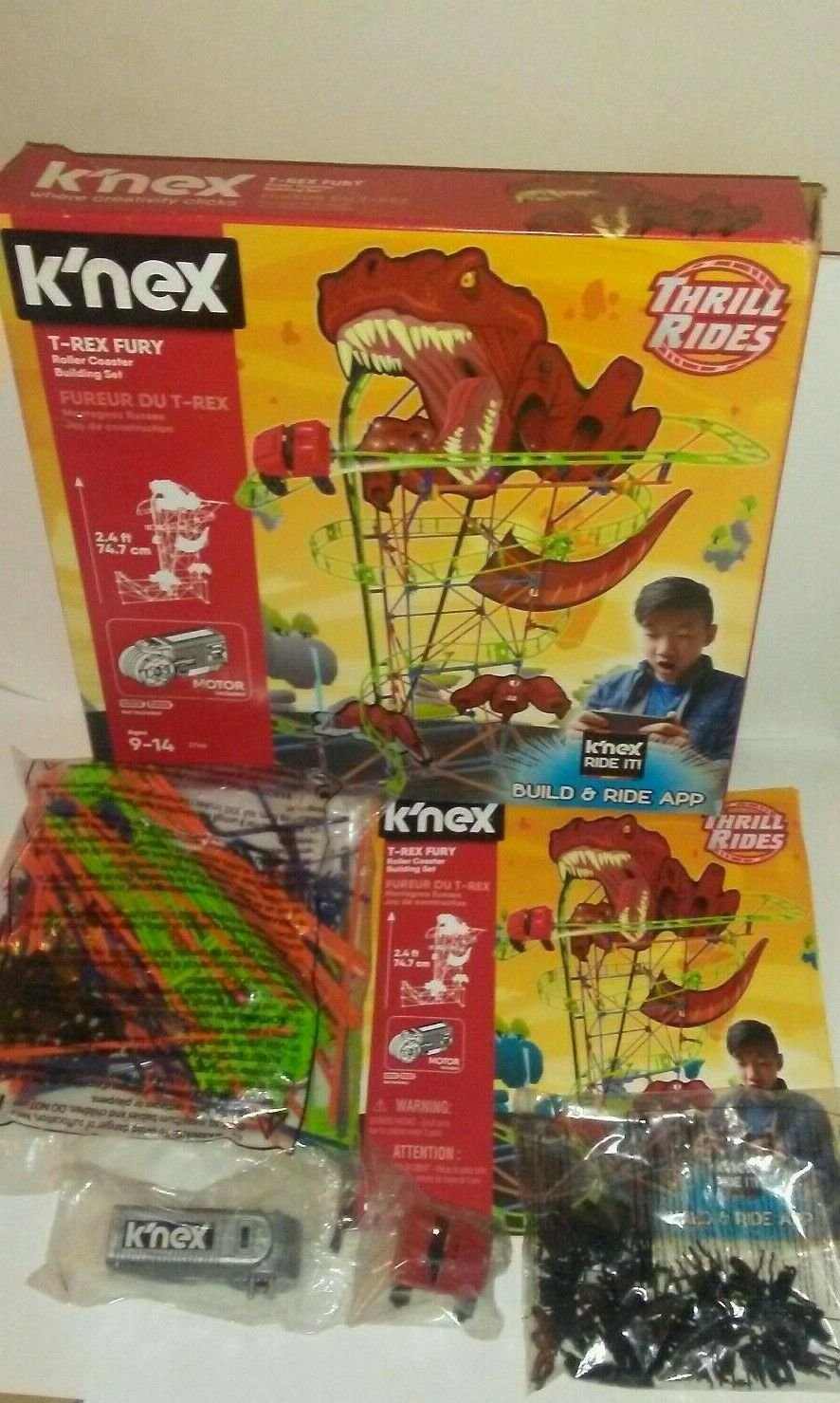 K’NEX TRex Fury Thrill Rides Roller Coaster Building Set New Open Box