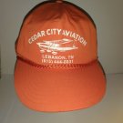 Vintage NISSUN Cedar City Aviation Orange Rope front snapback Hat Cap