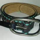 Dan Post Western Belt Womens M Heart Cutout Lacing Sanded Bark Belt #9803300 NEW Dan Post Western Belt Womens M Heart Cutout Lacing Sanded Bark Belt #9803300 NEW