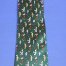 UMBERTO BOSSI Golf Golfer Themed Green Multi Colored All Silk Neck Tie ITALY UMBERTO BOSSI Golf Golfer Themed Green Multi Colored All Silk Neck Tie ITALY
