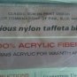 Vtg NOS GRANT CREST MELODY Floral BEDSPREAD 72X90 Thermal Satin Trim Blanket