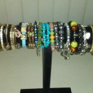 Fun Fashion Stretch Bracelet Lot (21) Mixed Materials Costume Rhinestone Beaded Fun Fashion Stretch Bracelet Lot (21) Mixed Materials Costume Rhinestone Beaded