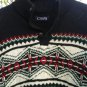 Chaps Gray Multicolor L Geometric Pullover Sweater