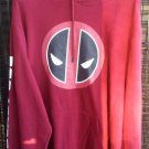 MARVEL DEADPOOL 2XL Red Burgundy SPELLOUT PULLOVER HOODIE SWEATSHIRT